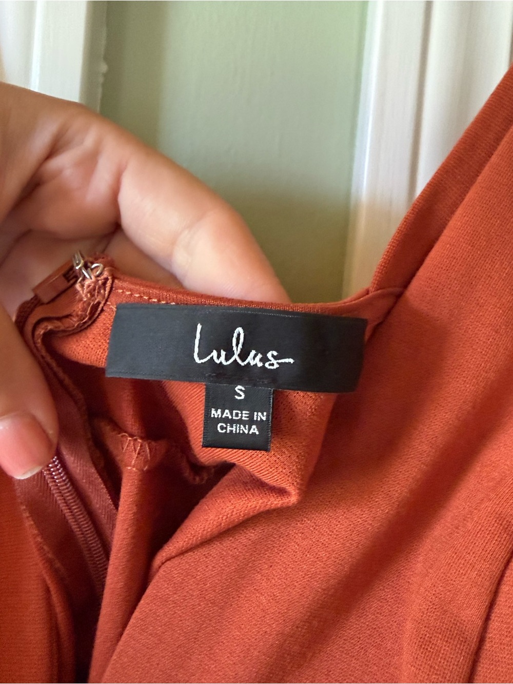 Lulu's Rust Deep V Bodycon Mini Dress - Picture 5 of 6